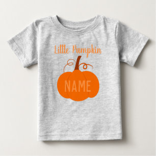 Camiseta De Bebé "Calabaza pequeña" Nombre del bebé Caída
