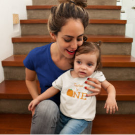 Camiseta De Bebé Calabaza Primer cumpleaños bebé camiseta