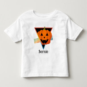 Camiseta De Bebé Calabaza retro pequeña Jack O Lantern Halloween Na