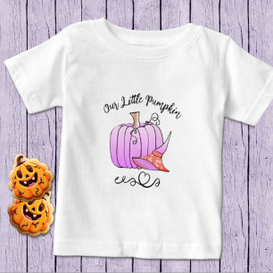 Camiseta De Bebé Calabaza rosa y rosa