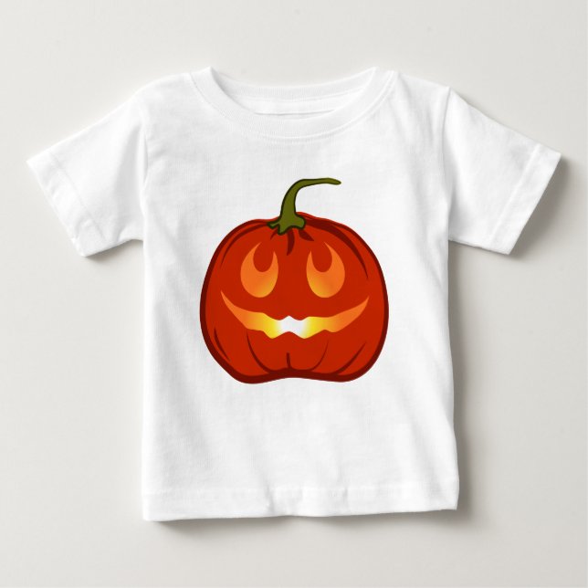 Camiseta De Bebé Calabaza sonriente (Anverso)