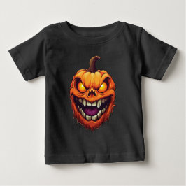 Camiseta De Bebé Calabaza Sonriente Siniestra