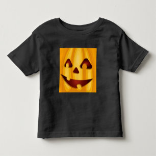 Camiseta De Bebé Calabaza tallada sonriendo diseño de Halloween