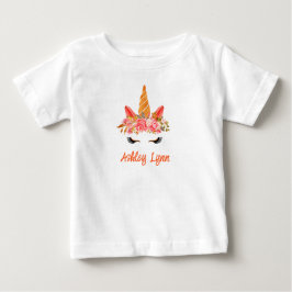 Camiseta De Bebé Calabaza unicornio de cosecha de otoño
