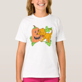 Camiseta De Bebé Calabaza y cachorro de Halloween