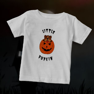 Camiseta De Bebé Calabaza y perro "Pequeña Calabaza"