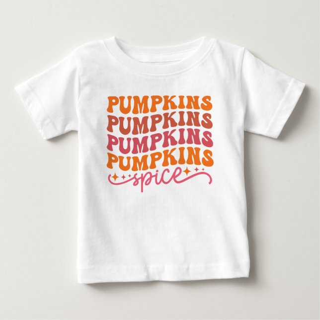 Camiseta De Bebé Calabazas calabazas calabazas calabazas especias (Anverso)