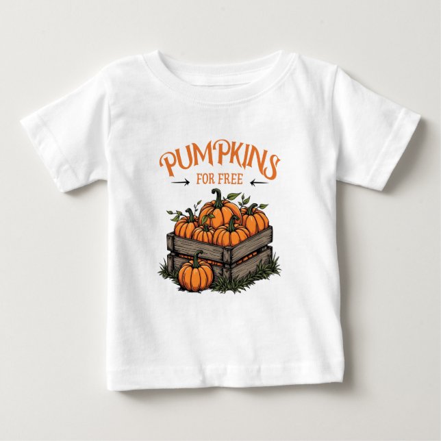 Camiseta De Bebé Calabazas gratis - Amantes del otoño (Anverso)