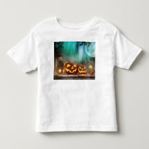 Camiseta De Bebé Calabazas y murciélagos de Halloween