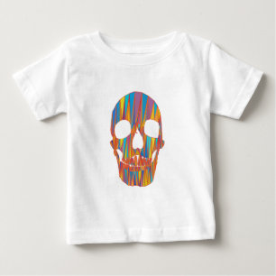 Camiseta De Bebé Calavera colorida