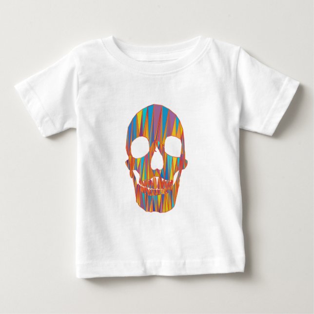 Camiseta De Bebé Calavera colorida (Anverso)