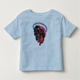 Camiseta De Bebé Calavera Colorida Bebé Niño Niña Halloween 2023