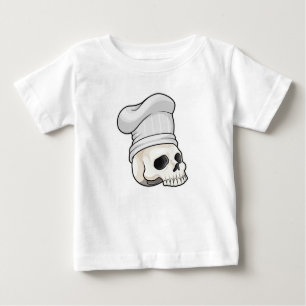 Camiseta De Bebé Calavera como cocinar con el gorra del chef