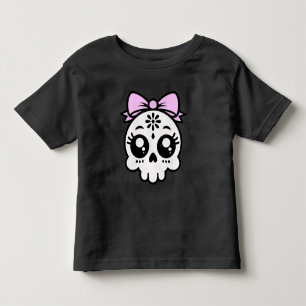Camiseta De Bebé Calavera con lazo 