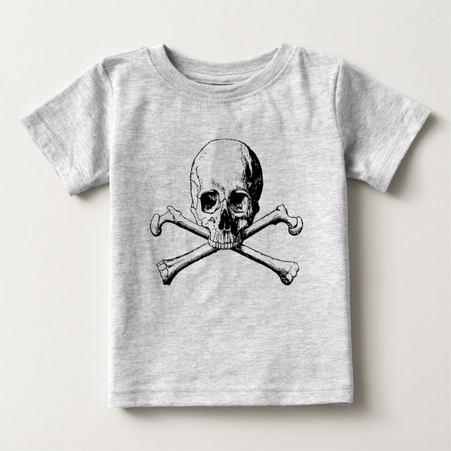Camiseta De Bebé Calavera cruzada (Anverso)