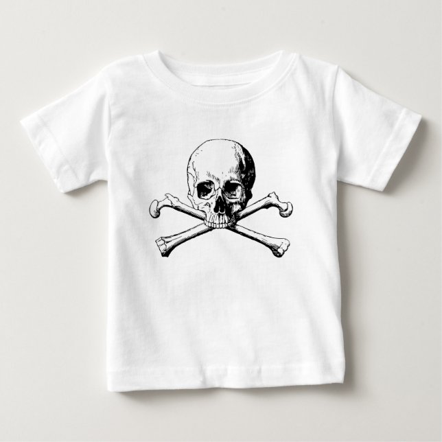 Camiseta De Bebé Calavera cruzada (Anverso)