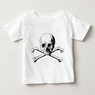 Camiseta De Bebé Calavera cruzada