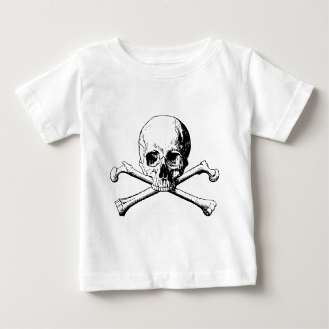 Camiseta De Bebé Calavera cruzada (Anverso)