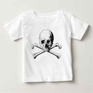 Camiseta De Bebé Calavera cruzada