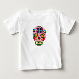 Camiseta De Bebé Calavera de azúcar en arte popular mexicano
