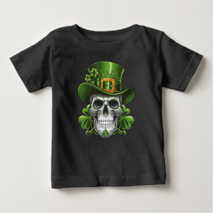 Camiseta De Bebé Calavera de azúcar St Patrick's Day Shamrock