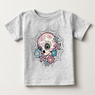 Camiseta De Bebé Calavera dulce de azúcar