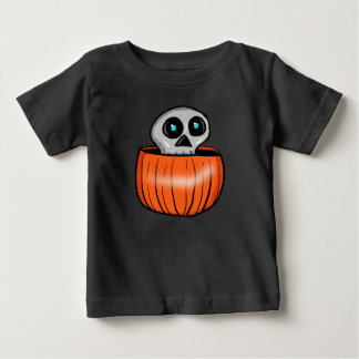 Camiseta De Bebé Calavera en calabaza