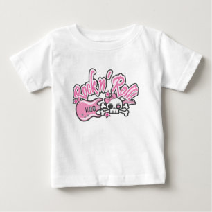 Camiseta De Bebé Calavera femenina de Rock n' Roll