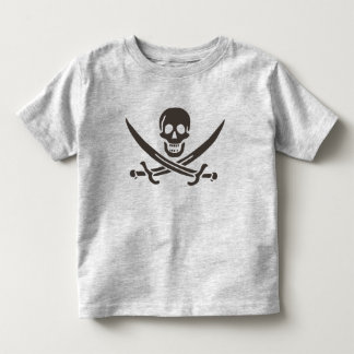 Camiseta De Bebé Calavera obsidiana espada Bandera pirata de Calico