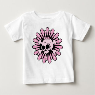 Camiseta De Bebé Calavera rosa dulce