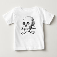 Calavera y cruces angulados
