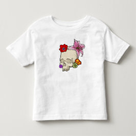Camiseta De Bebé Calavera y Flora