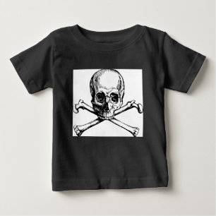 Camiseta De Bebé Calavera y huesos