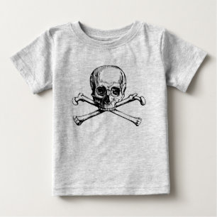 Camiseta De Bebé Calavera y huesos