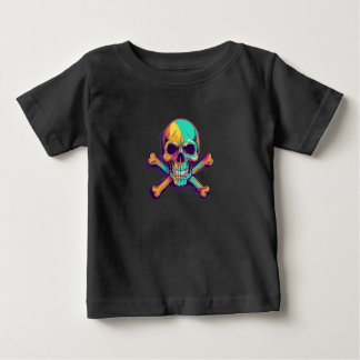 Camiseta De Bebé Calavera y huesos cruzados - La canoa arcoiris de