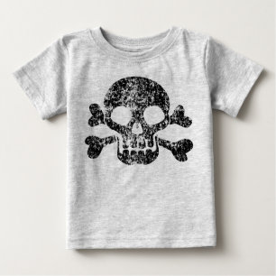 Camiseta De Bebé Calavera y huesos cruzados rotos