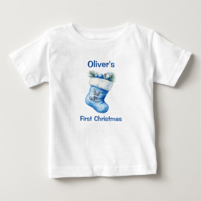 Camiseta De Bebé ¡Calcetín de Reno! (Anverso)