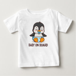 Camiseta De Bebé Calcomanía para auto de pingüino de dibujos animad