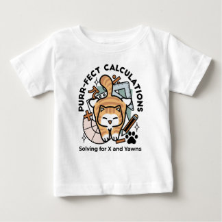 Camiseta De Bebé Cálculos Perfectos – Diseño Divertido de Gato Mate