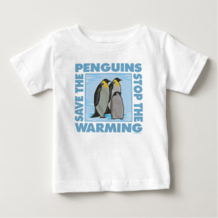 Camiseta De Bebé Calentamiento global, pingüinos