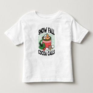 Camiseta De Bebé Caliente con llamadas de cacao a la caída de la ni