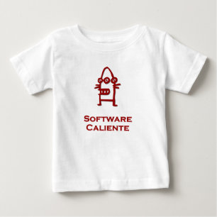 Camiseta De Bebé Caliente del software de tres bots oculares