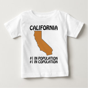 Camiseta De Bebé California - #1 en Población, #1 en Copulación