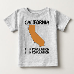 Camiseta De Bebé California - #1 en Población, #1 en Copulación