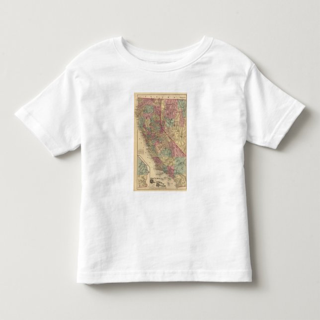 Camiseta De Bebé California, Nevada (Anverso)