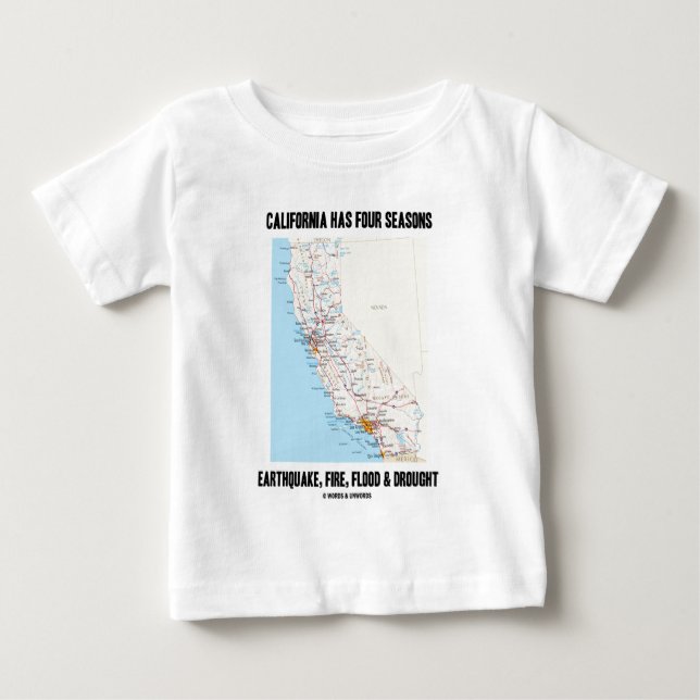 Camiseta De Bebé California tiene inundación del fuego del (Anverso)