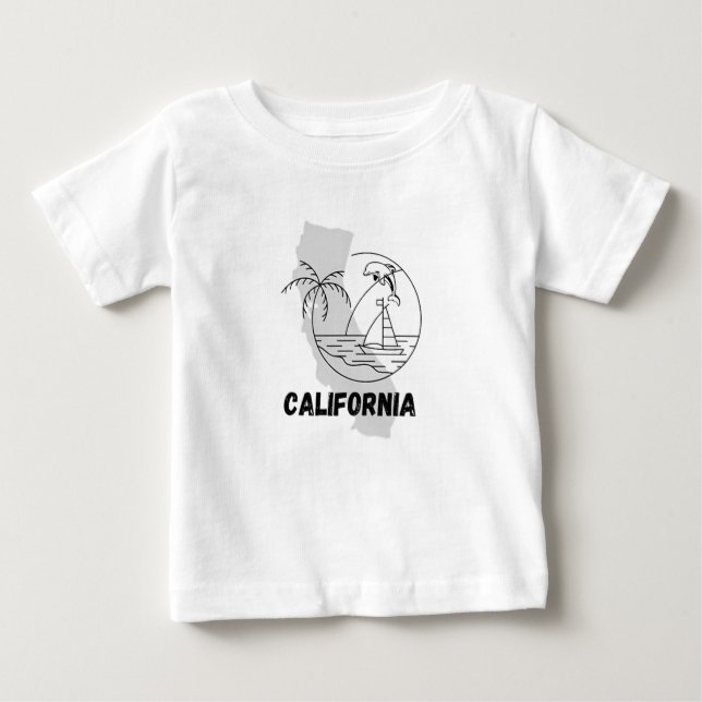 Camiseta De Bebé california USA (Anverso)