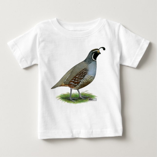 Camiseta De Bebé California Valley Quail (Anverso)