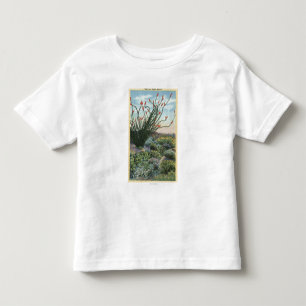 Camiseta De Bebé CaliforniaView de cactus en la floración