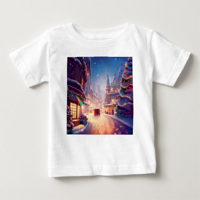 Camiseta De Bebé Calle 4 de la ciudad de los navidades (Anverso)